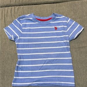 U.S. Polo Assn. Blue and White Striped 4T Kids Tee